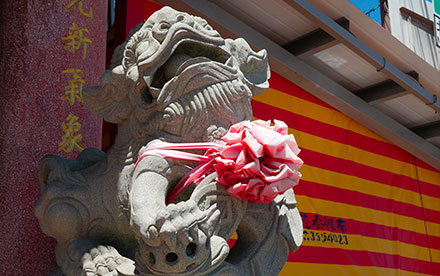 写真：石獅子